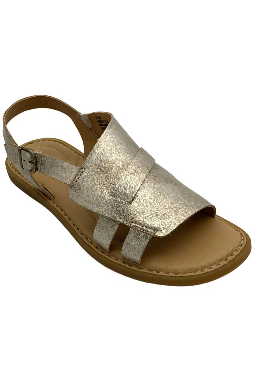 Born Inka Leather Slingback Sandal Soft Gold - Medium